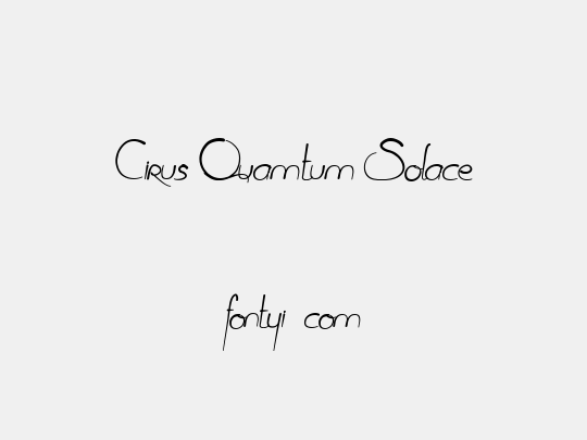 Cirus Quamtum Solace