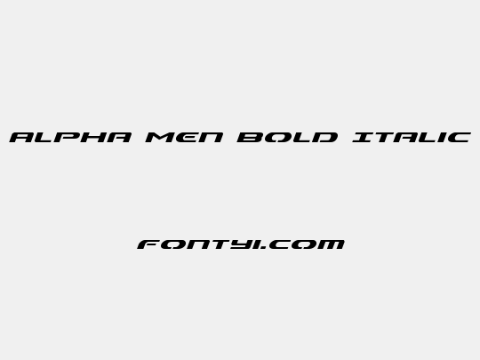 Alpha Men Bold Italic