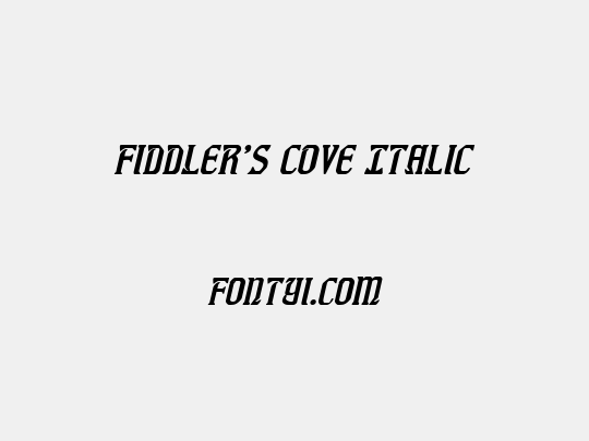 Fiddler's Cove Italic
