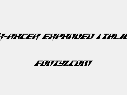 X-Racer Expanded Italic