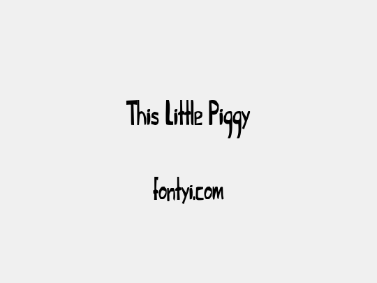This Little Piggy