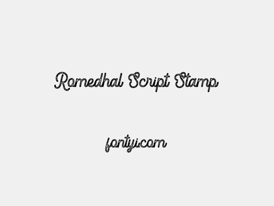 Romedhal Script Stamp