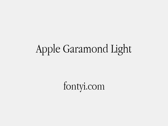 Apple Garamond Light