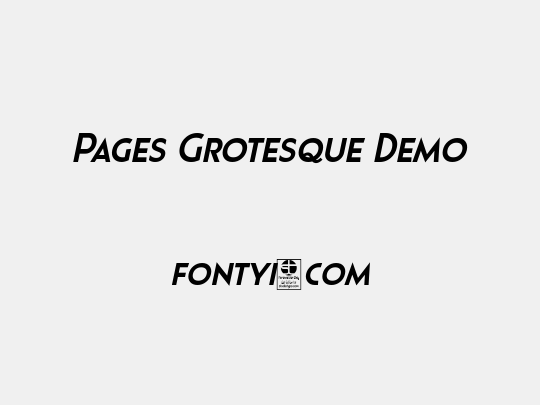 Pages Grotesque Demo