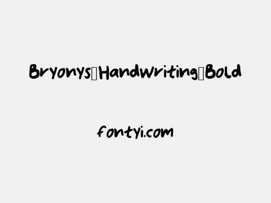 Bryonys_Handwriting_Bold