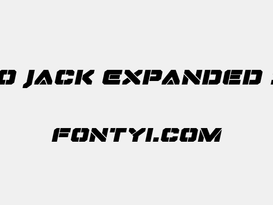 Domino Jack Expanded Italic