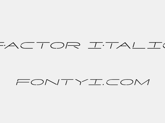 Factor Italic