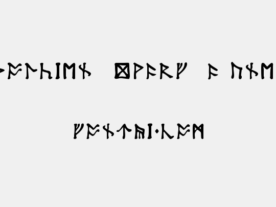 Tolkien Dwarf Runes