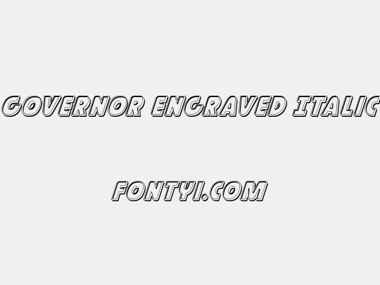 Governor Engraved Italic