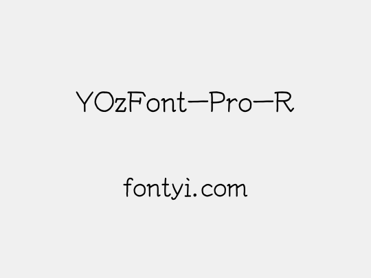 YOzFont-Pro-R