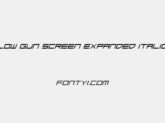 Low Gun Screen Expanded Italic