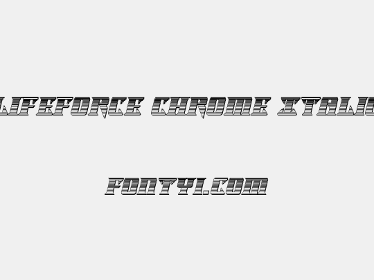Lifeforce Chrome Italic