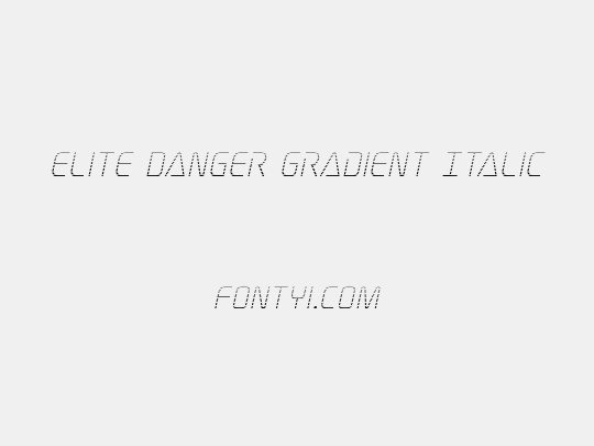 Elite Danger Gradient Italic
