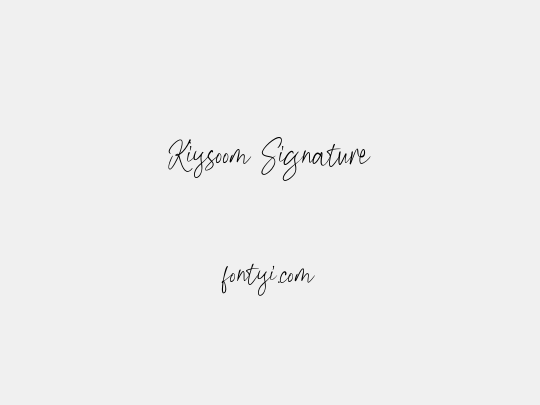 Kiysoom Signature