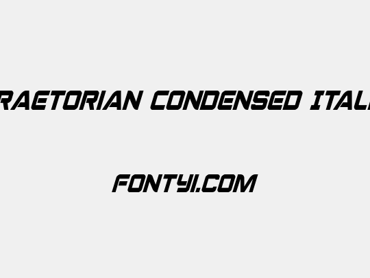 Praetorian Condensed Italic
