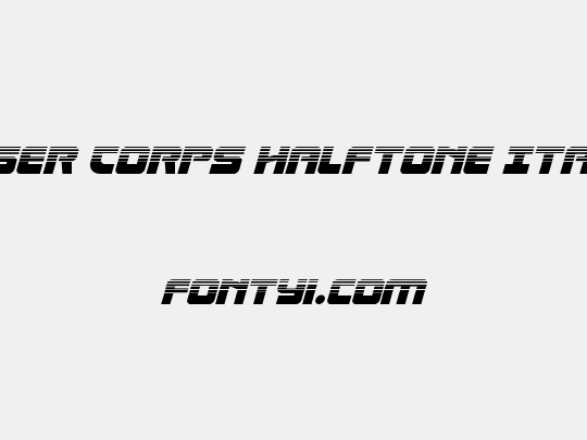 Laser Corps Halftone Italic