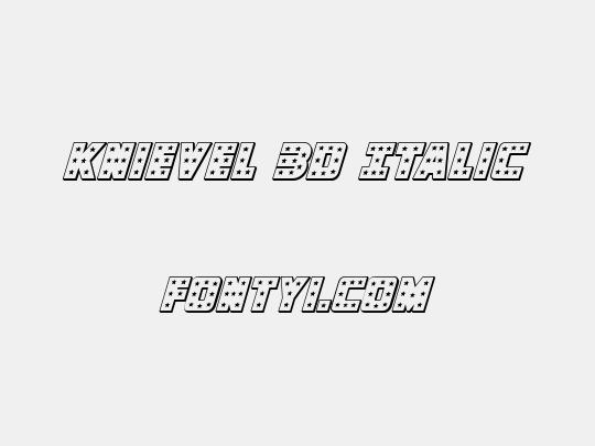 Knievel 3D Italic