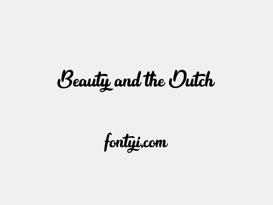 Beauty and the Dutch