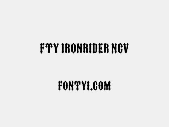 FTY IRONRIDER NCV