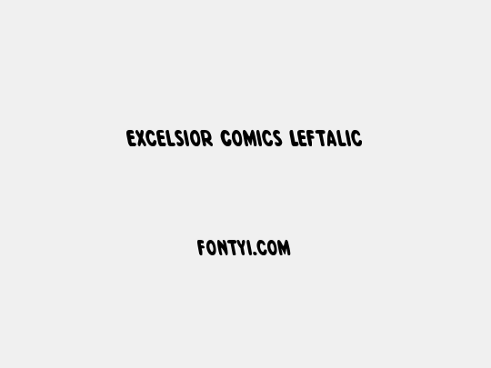 Excelsior Comics Leftalic