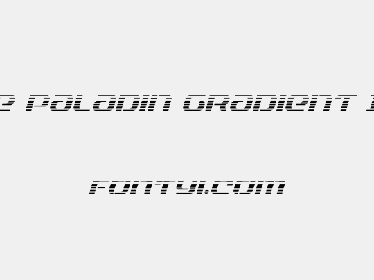 Range Paladin Gradient Italic