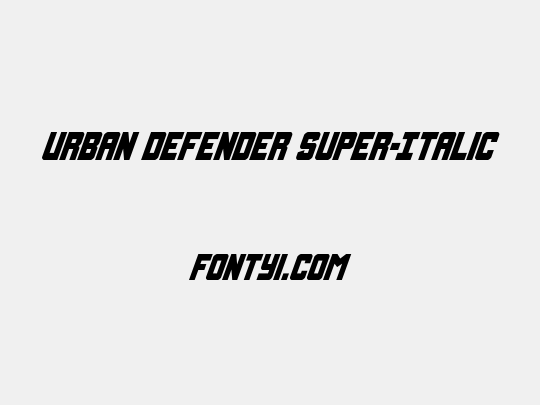 Urban Defender Super-Italic