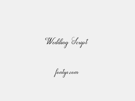Wedding Script