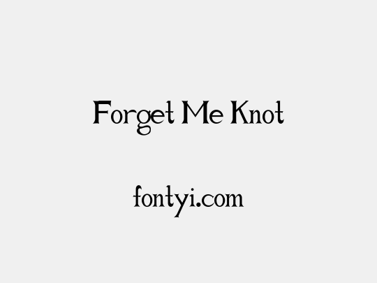 Forget Me Knot