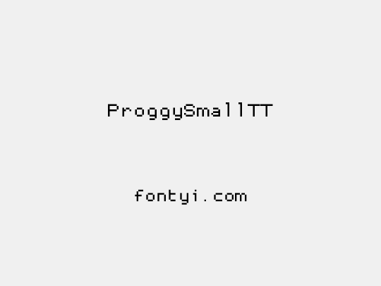 ProggySmallTT