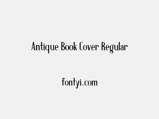 Antique Book Cover Regular