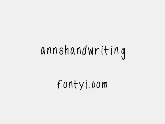 annshandwriting