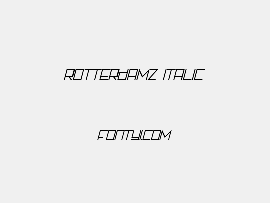 Rotterdamz Italic