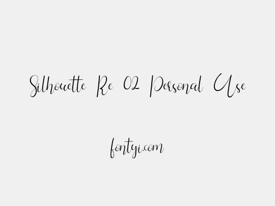 Silhouette Re 02 Personal Use