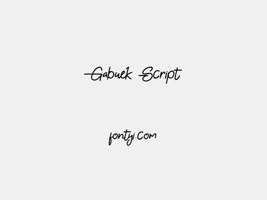 Gabuek Script