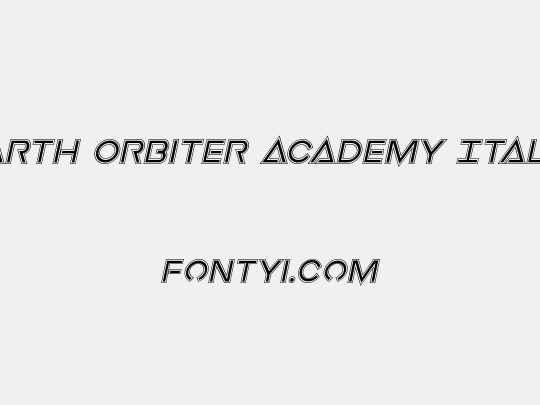 Earth Orbiter Academy Italic