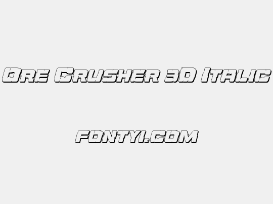 Ore Crusher 3D Italic