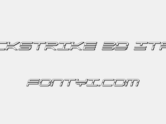 QuickStrike 3D Italic