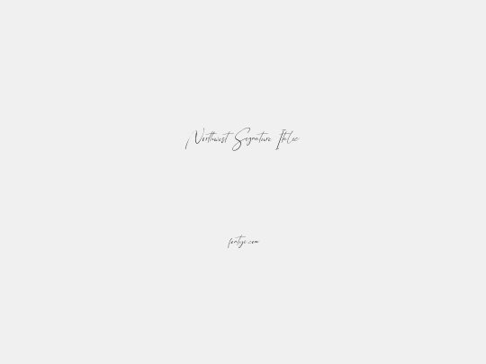 Northwest Signature Italic