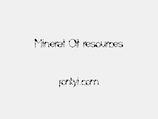 Mineral Oil resources