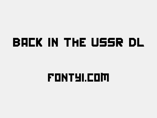 Back In The USSR DL