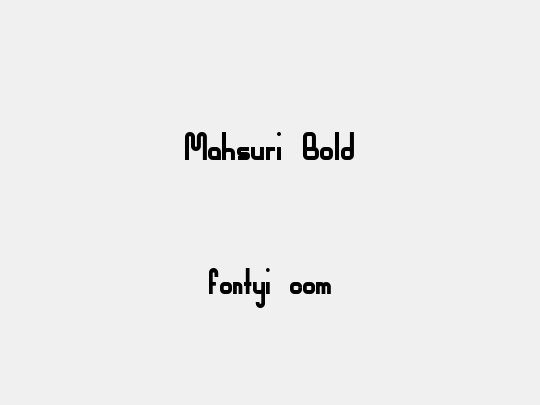 Mahsuri Bold
