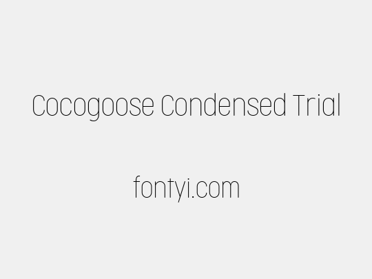 Cocogoose Condensed Trial