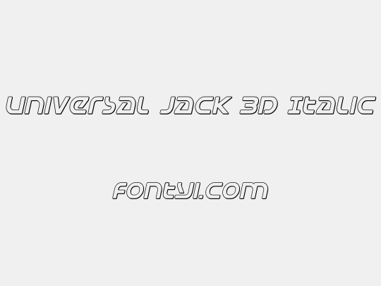 Universal Jack 3D Italic