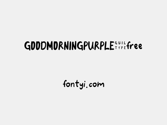 GOODMORNINGPURPLE-free
