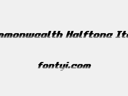 Commonwealth Halftone Italic