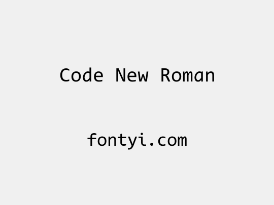 Code New Roman