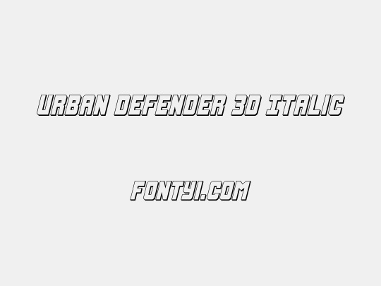 Urban Defender 3D Italic