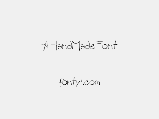 A HandMade Font