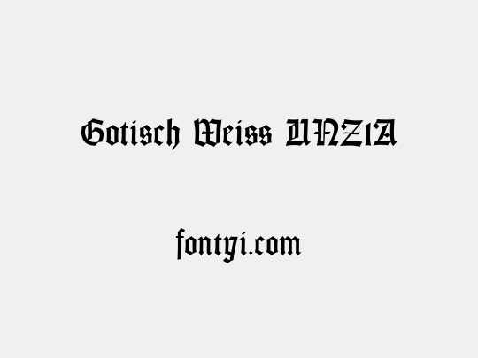 Gotisch Weiss UNZ1A