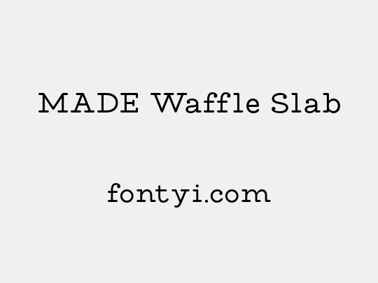 MADE Waffle Slab